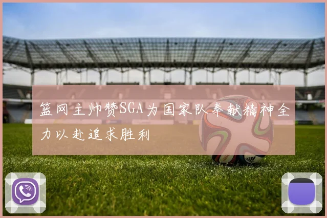 篮网主帅赞SGA为国家队奉献精神全力以赴追求胜利